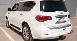 16 849 р. Защита заднего бампера (Ø76 мм уголки, нержавейка) SLITKOFF  INFINITI QX80  Z62 (2014-2018) 1-ый рестайлинг  с доставкой в г. Пермь. Увеличить фотографию 4