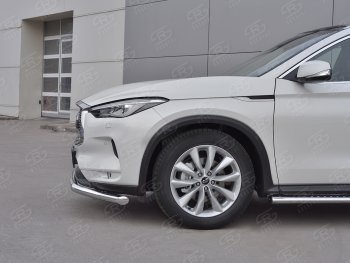 21 949 р. Защита переднего бампера SLITKOFF (Ø63 мм волна, нержавейка) INFINITI Qx50 J55 (2017-2022)  с доставкой в г. Пермь. Увеличить фотографию 4