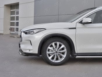 13 899 р. Защита переднего бампера (Ø75х42 дуга, нержавейка) Russtal INFINITI Qx50 J55 (2017-2022)  с доставкой в г. Пермь. Увеличить фотографию 4