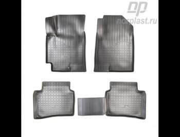 3 499 р. Коврики салонные Noplast  INFINITI Qx50  J55 (2017-2022) (Серый)  с доставкой в г. Пермь. Увеличить фотографию 3