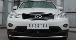 15 799 р. Одинарная защита переднего бампера из трубы диаметром 42 мм SLITKOFF INFINITI Qx50 J50 дорестайлинг (2013-2016)  с доставкой в г. Пермь. Увеличить фотографию 3