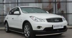 15 799 р. Одинарная защита переднего бампера из трубы диаметром 42 мм SLITKOFF INFINITI Qx50 J50 дорестайлинг (2013-2016)  с доставкой в г. Пермь. Увеличить фотографию 4