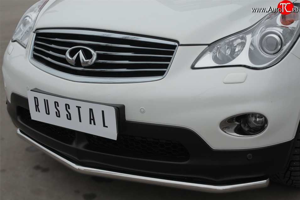 15 799 р. Одинарная защита переднего бампера из трубы диаметром 42 мм SLITKOFF INFINITI Qx50 J50 дорестайлинг (2013-2016)  с доставкой в г. Пермь