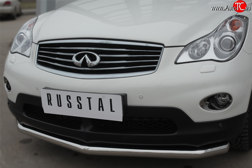19 549 р. Одинарная защита переднего бампера диаметром 63 мм SLITKOFF INFINITI Qx50 J50 дорестайлинг (2013-2016)  с доставкой в г. Пермь