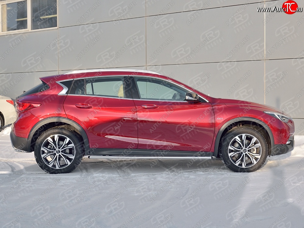 17 999 р. Защита порогов из круглой трубы диаметром 42 мм SLITKOFF INFINITI Qx50 J50 дорестайлинг (2013-2016)  с доставкой в г. Пермь