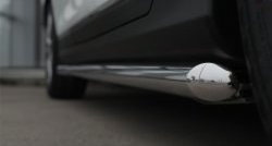 11 999 р. Защита порогов из круглой трубы диаметром 63 мм SLITKOFF INFINITI Qx50 J50 дорестайлинг (2013-2016)  с доставкой в г. Пермь. Увеличить фотографию 3