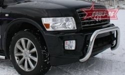 Защита переднего бампера Souz-96 (d76) INFINITI QX56  JA60 (2004-2010) дорестайлинг, рестайлинг