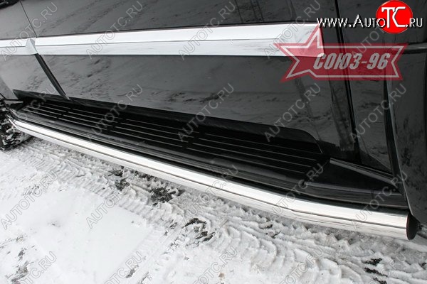 15 614 р. Защита порогов Souz-96 (d60) INFINITI QX56 JA60 дорестайлинг (2004-2007)  с доставкой в г. Пермь