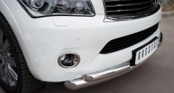 18 699 р. Защита переднего бампера (2 трубыØ76 и 63 мм, нержавейка) SLITKOFF INFINITI QX56 Z62 (2010-2013)  с доставкой в г. Пермь. Увеличить фотографию 2