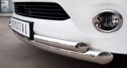 18 699 р. Защита переднего бампера (2 трубыØ76 и 63 мм, нержавейка) SLITKOFF INFINITI QX56 Z62 (2010-2013)  с доставкой в г. Пермь. Увеличить фотографию 3