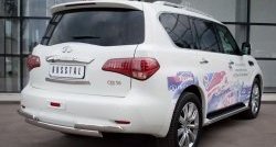 17 999 р. Защита заднего бампера (Ø75x42 мм, нержавейка) Russtal INFINITI QX56 Z62 (2010-2013)  с доставкой в г. Пермь. Увеличить фотографию 4