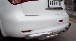 20 099 р. Защита заднего бампера (Ø76 мм, нержавейка) SLITKOFF INFINITI QX56 Z62 (2010-2013)  с доставкой в г. Пермь. Увеличить фотографию 2