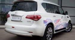 11 599 р. Защита заднего бампера (Ø75x42 мм, нержавейка) Russtal INFINITI QX56 Z62 (2010-2013)  с доставкой в г. Пермь. Увеличить фотографию 3