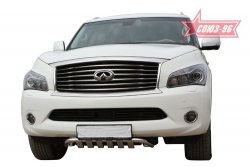 17 909 р. Защита переднего бампера Souz-96 (d76) INFINITI QX56 Z62 (2010-2013)  с доставкой в г. Пермь. Увеличить фотографию 2