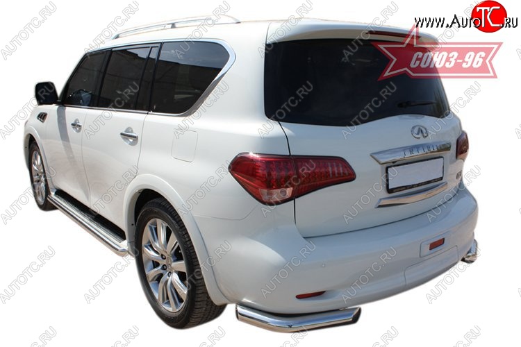 15 929 р. Защита заднего бампера Souz-96 (d76) INFINITI QX56 Z62 (2010-2013)  с доставкой в г. Пермь