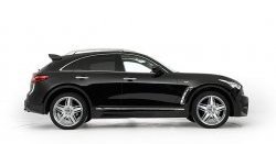 12 799 р. Пороги накладки Lorinser INFINITI QX70 S51 (2013-2020) (Неокрашенные)  с доставкой в г. Пермь. Увеличить фотографию 2