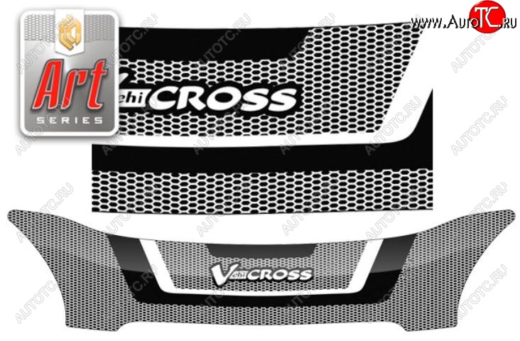 2 399 р. Дефлектор капота CA-Plastiс  Isuzu VehiCross (1997-2001) (Серия Art графит)  с доставкой в г. Пермь