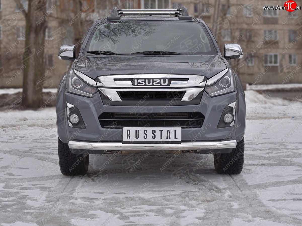 15 699 р. Защита переднего бампера (Ø 76 мм, нержавейка) SLITKOFF  Isuzu D-Max  RT85,TFR DoubleCab (2015-2021) рестайлинг  с доставкой в г. Пермь