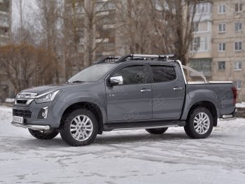 15 699 р. Защита переднего бампера (Ø 76 мм, нержавейка) SLITKOFF  Isuzu D-Max  RT85,TFR DoubleCab (2015-2021) рестайлинг  с доставкой в г. Пермь. Увеличить фотографию 3