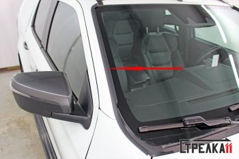 1 699 р. Водостоки (дефлектора) лобового стекла Стрелка 11 Isuzu D-Max RG DoubleCab (2020-2023)  с доставкой в г. Пермь. Увеличить фотографию 2