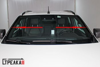 1 699 р. Водостоки (дефлектора) лобового стекла Стрелка 11 Isuzu D-Max RG DoubleCab (2020-2023)  с доставкой в г. Пермь. Увеличить фотографию 3