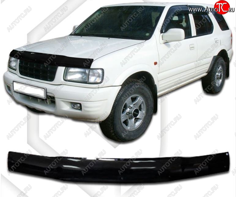 1 999 р. Дефлектор капота CA-Plastic Isuzu Wizard (1998-2004) (Classic черный, Без надписи)  с доставкой в г. Пермь