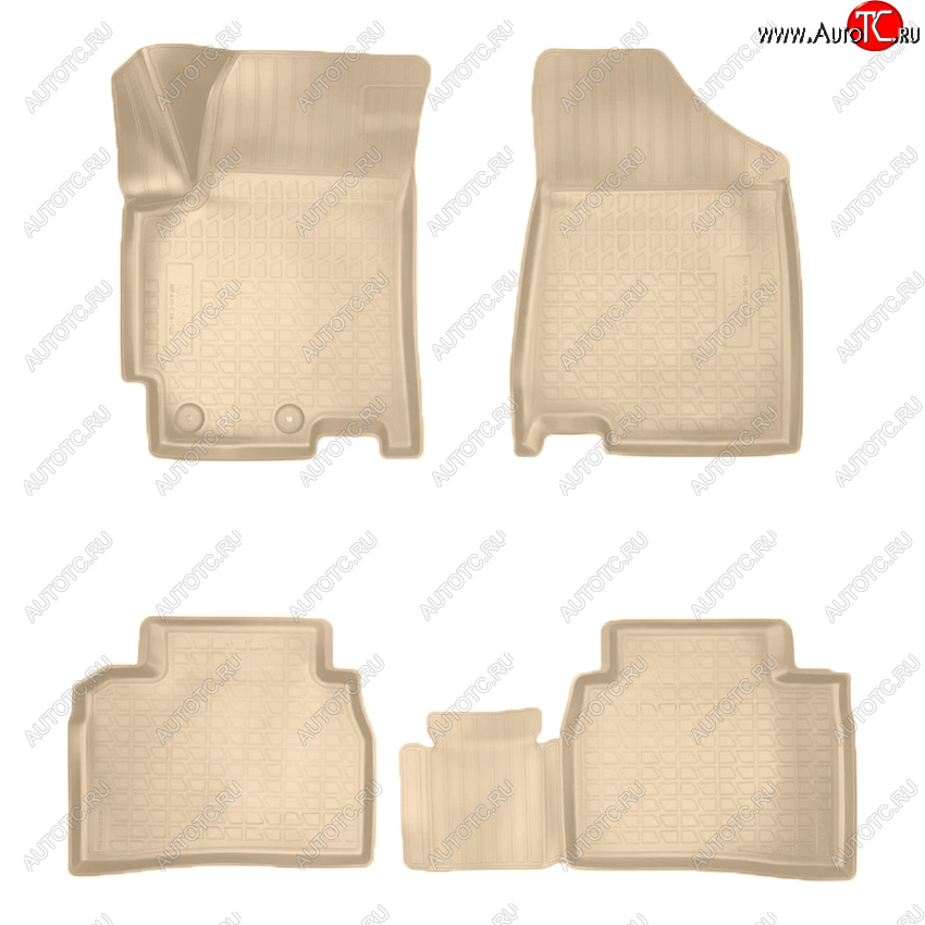 3 199 р. Коврики салона Norplast Unidec  JAC J7 (2020-2025) лифтбэк (Цвет: бежевый)  с доставкой в г. Пермь
