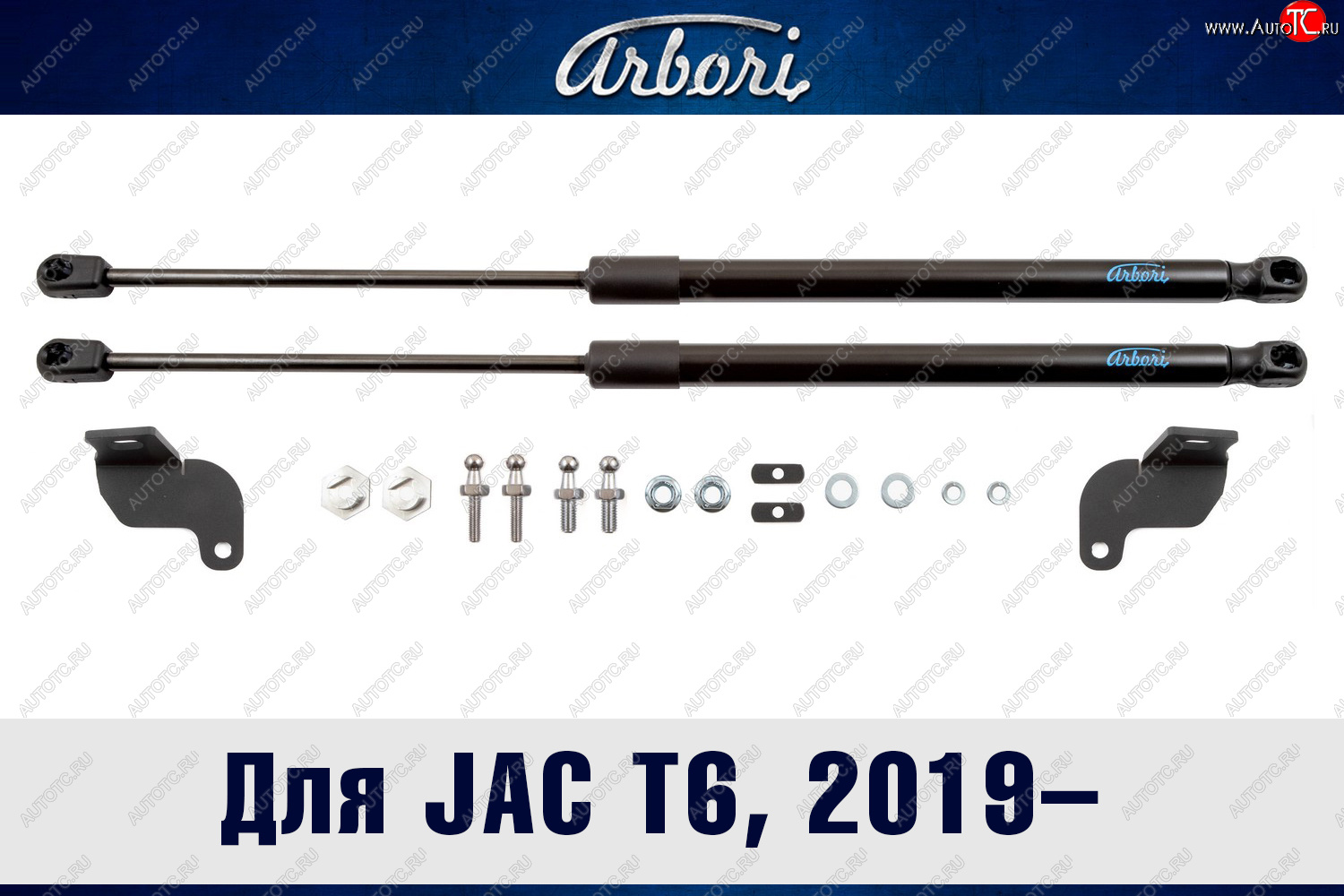 3 499 р. Упоры капота Arbori JAC T6 пикап (2018-2024)  с доставкой в г. Пермь