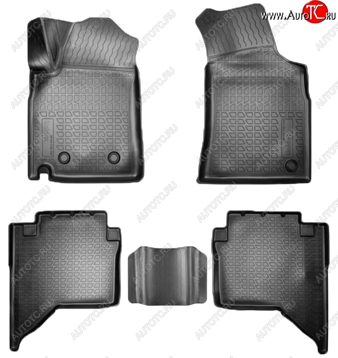 2 299 р. Коврики салонные Noplast (3D) JAC T6 пикап (2018-2024) (Черные)  с доставкой в г. Пермь