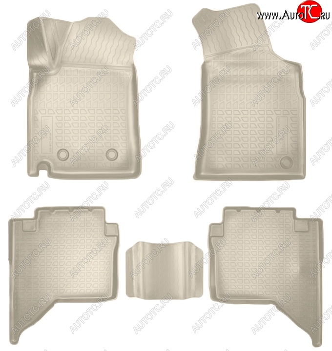 2 859 р. Коврики салонные Noplast (3D)  JAC T6 (2018-2024) пикап (Бежевые)  с доставкой в г. Пермь