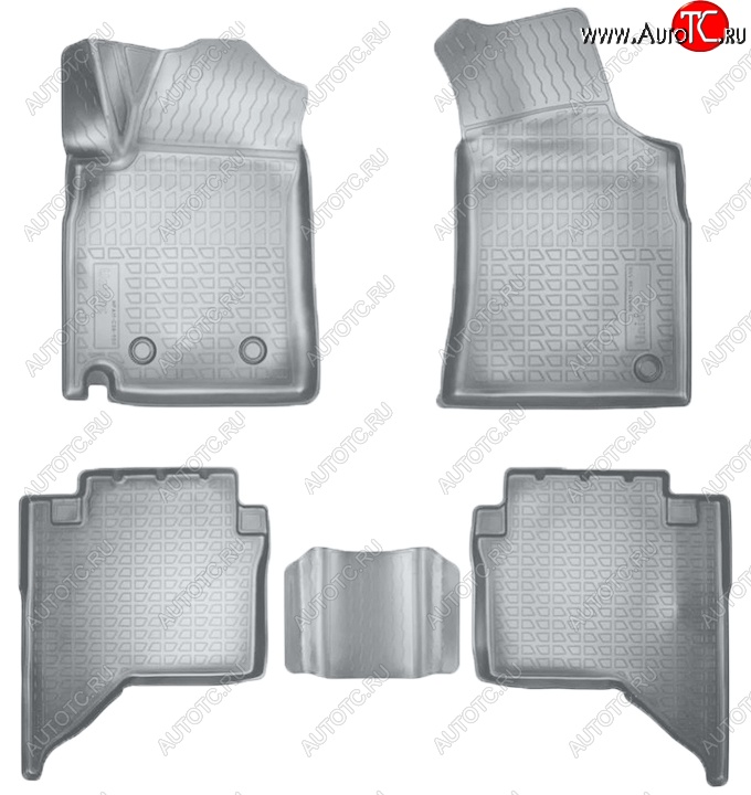 2 859 р. Коврики салонные Noplast (3D)  JAC T6 (2018-2024) пикап (Серые)  с доставкой в г. Пермь
