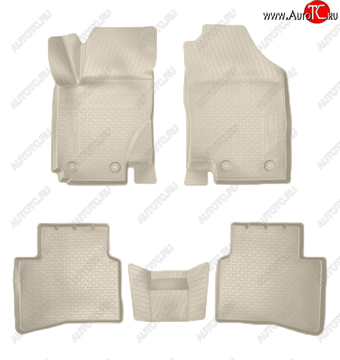 3 199 р. Коврики салонные Noplast (3D)  JAC S3 (2014-2025) дорестайлинг, рестайлинг (Бежевые)  с доставкой в г. Пермь