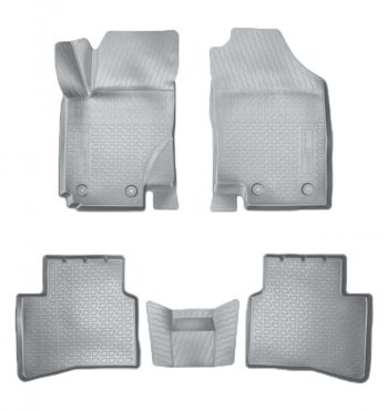 Коврики салонные Noplast (3D) JAC S3 (2014-2025) дорестайлинг, рестайлинг (Серые)