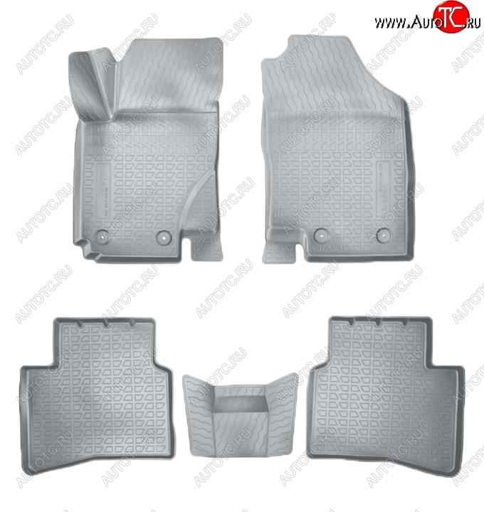 3 199 р. Коврики салонные Noplast (3D)  JAC S3 (2014-2025) дорестайлинг, рестайлинг (Серые)  с доставкой в г. Пермь