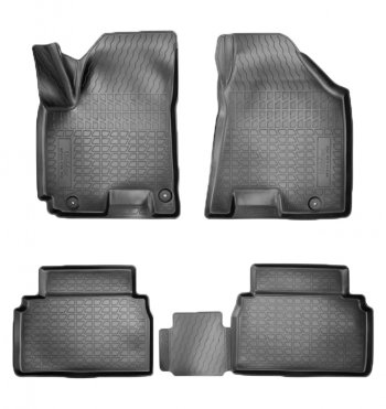 Коврики салонные Noplast (3D) JAC S5 (2013-2022) дорестайлинг, рестайлинг (Черные)