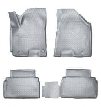 Коврики салонные Noplast (3D) JAC S5 (2013-2022) дорестайлинг, рестайлинг (Серые)