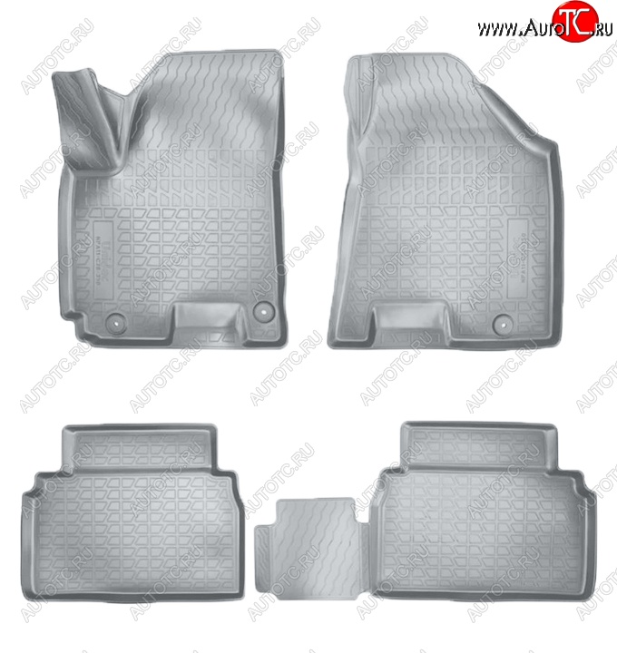 3 199 р. Коврики салонные Noplast (3D)  JAC S5 (2013-2022) дорестайлинг, рестайлинг (Серые)  с доставкой в г. Пермь