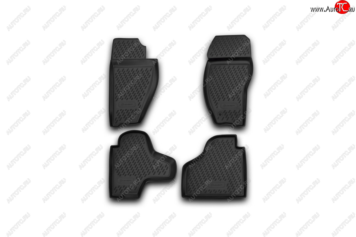 4 299 р. Комплект 3D ковриков салона Element (полиуретан) Jeep Cherokee KK (2007-2014) (Черные)  с доставкой в г. Пермь
