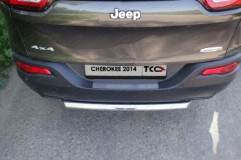 Защита заднего бампера (короткая) ТСС (нержавейка d 60,3 мм) Jeep Cherokee  KL (2014-2020) дорестайлинг, рестайлинг