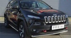 15 999 р. Одинарная защита переднего бампера (Trailhawk 63 мм) SLITKOFF Jeep Cherokee KL дорестайлинг (2014-2017)  с доставкой в г. Пермь. Увеличить фотографию 2