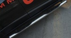 83 999 р. Защита порогов с пластиковыми вставками для ног (Trailhawk, нержавейка 76 мм) Russtal Jeep Cherokee KL дорестайлинг (2014-2017) (Защита порогов с со скосами на торцах (вариант 1))  с доставкой в г. Пермь. Увеличить фотографию 5