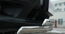 16 599 р. Защита переднего бампера (2 трубыØ75х42 мм, нержавейка) Russtal Jeep Cherokee KL дорестайлинг (2014-2017)  с доставкой в г. Пермь. Увеличить фотографию 2