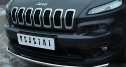 14 549 р. Одинарная защита переднего бампера из трубы диаметром 42 мм SLITKOFF Jeep Cherokee KL дорестайлинг (2014-2017)  с доставкой в г. Пермь. Увеличить фотографию 4
