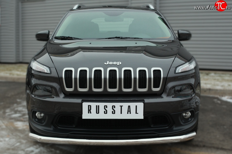 15 999 р. Одинарная защита переднего бампера диаметром 63 мм SLITKOFF Jeep Cherokee KL дорестайлинг (2014-2017)  с доставкой в г. Пермь