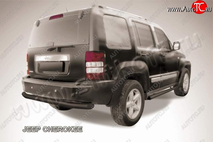 11 399 р. Защита заднего бампера из трубы d76 Slitkoff Jeep Cherokee KL дорестайлинг (2014-2017) (Цвет: серебристый)  с доставкой в г. Пермь