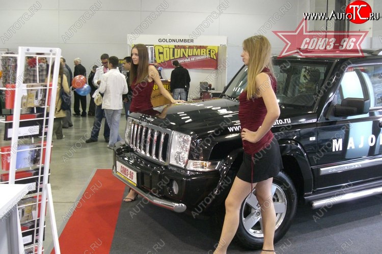 15 299 р. Защита переднего бампера одинарная Souz-96 (d76).  Jeep Commander (2006-2010)  с доставкой в г. Пермь