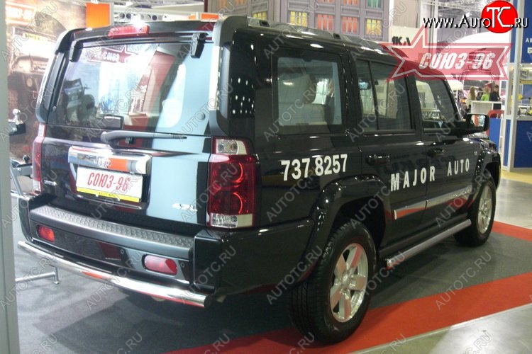 9 539 р. Защита заднего бампера Souz-96 (d60)  Jeep Commander (2006-2010)  с доставкой в г. Пермь