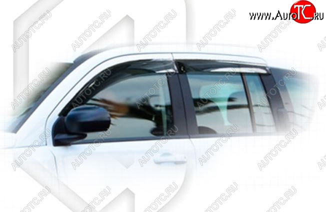 1 899 р. Дефлектора окон CA-Plastiс  Jeep Compass  MK (2011-2015) рестайлинг (Classic полупрозрачный, Без хром.молдинга)  с доставкой в г. Пермь