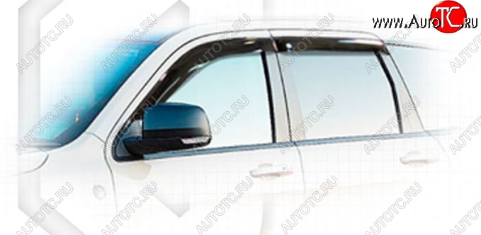 1 999 р. Дефлектора окон CA-Plastic  Jeep Grand Cherokee  WK2 (2010-2022) дорестайлинг, 1-ый рестайлинг, 2-ой рестайлинг (Classic полупрозрачный, Без хром.молдинга)  с доставкой в г. Пермь