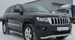 15 249 р. Защита переднего бампера (Ø63 мм волна, нержавейка) SLITKOFF  Jeep Grand Cherokee  WK2 (2010-2013) дорестайлинг  с доставкой в г. Пермь. Увеличить фотографию 3